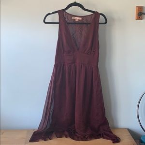 Burgundy cocktail dress